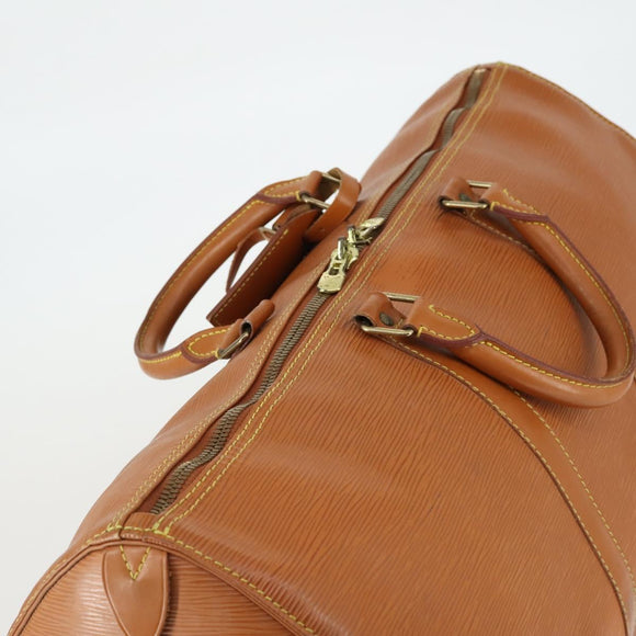 LOUIS VUITTON Epi Keepall 50 Boston Bag Braun M42968 LV Auth 168114