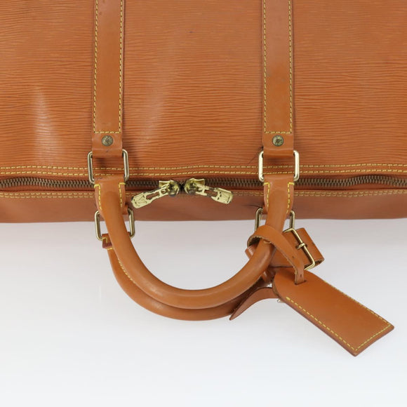 LOUIS VUITTON Epi Keepall 50 Boston Bag Braun M42968 LV Auth 168114
