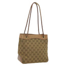 GUCCI GG Canvas Shoulder Bag Beige Gold 109143 Auth 168117-1