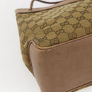GUCCI GG Canvas Shoulder Bag Beige Gold 109143 Auth 168117-11