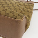 GUCCI GG Canvas Shoulder Bag Beige Gold 109143 Auth 168117-12