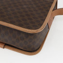 CELINE Macadam Canvas Shoulder Bag PVC Leather Brown Gold Auth 168118-15