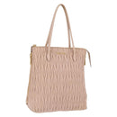 Miu Miu Matelasse Tote Bag Leather Pink Gold Auth 168121-1