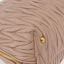 Miu Miu Matelasse Tote Bag Leather Pink Gold Auth 168121-10