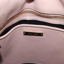 Miu Miu Matelasse Tote Bag Leather Pink Gold Auth 168121-17