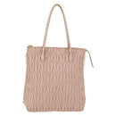 Miu Miu Matelasse Tote Bag Leather Pink Gold Auth 168121-2