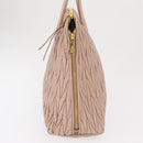 Miu Miu Matelasse Tote Bag Leather Pink Gold Auth 168121-5