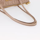 Miu Miu Matelasse Tote Bag Leather Pink Gold Auth 168121-7