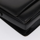 GUCCI Web Sherry Line Horsebit Shoulder Bag Leather Black Gold Auth 168125-9