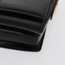 GUCCI Web Sherry Line Horsebit Shoulder Bag Leather Black Gold Auth 168125-14