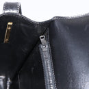 GUCCI Web Sherry Line Horsebit Shoulder Bag Leather Black Gold Auth 168125-21