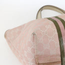 GUCCI GG Canvas Sherry Line Tote Bag Beige Gold 139260 Auth 168127-11