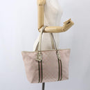 GUCCI GG Canvas Sherry Line Tote Bag Beige Gold 139260 Auth 168127-22