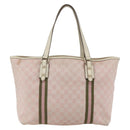 GUCCI GG Canvas Sherry Line Tote Bag Beige Gold 139260 Auth 168127-3