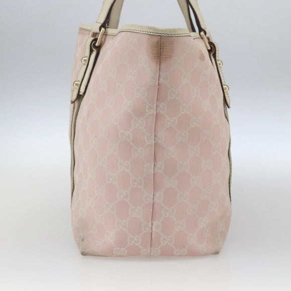 GUCCI GG Canvas Sherry Line Tote Bag Beige Gold 139260 Auth 168127