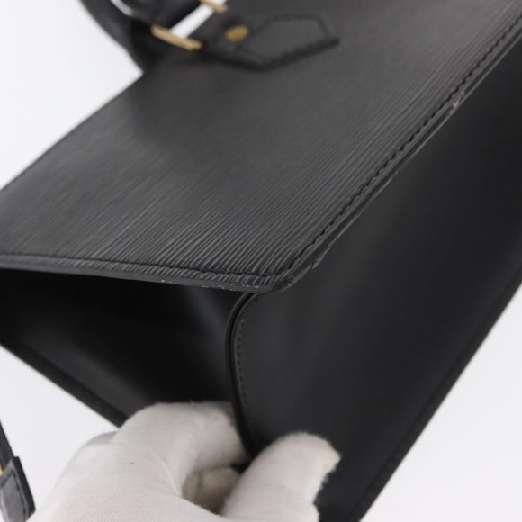 LOUIS VUITTON Epi Sac Triangle Hand Bag Black M52092 LV Auth 168130