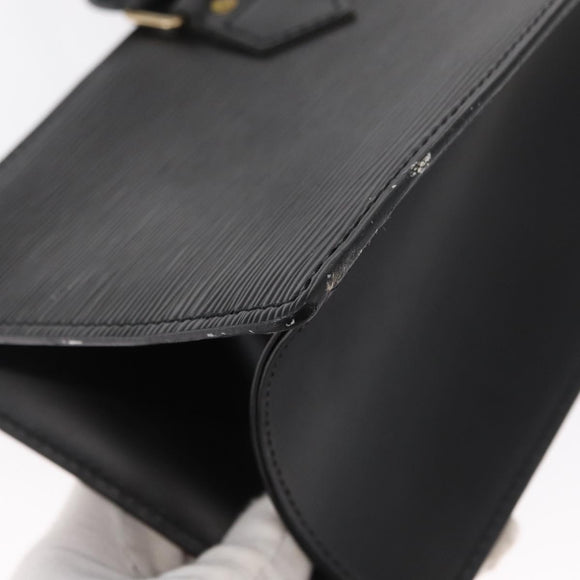 LOUIS VUITTON Epi Sac Triangle Hand Bag Black M52092 LV Auth 168130