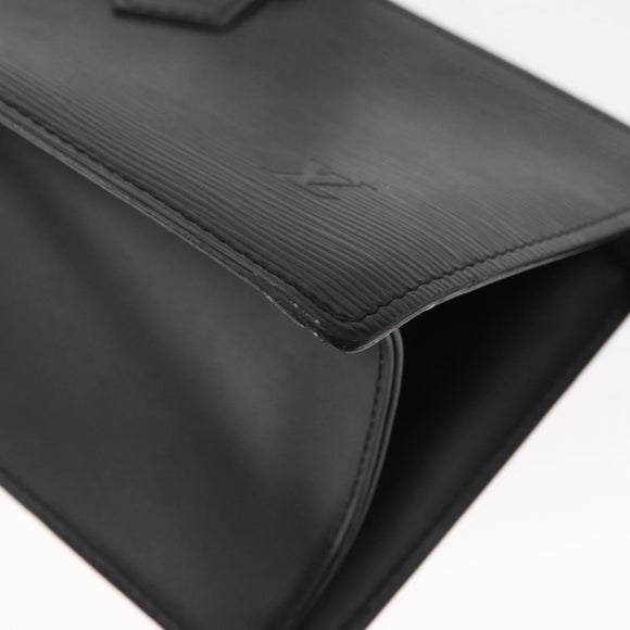 LOUIS VUITTON Epi Sac Triangle Hand Bag Black M52092 LV Auth 168130