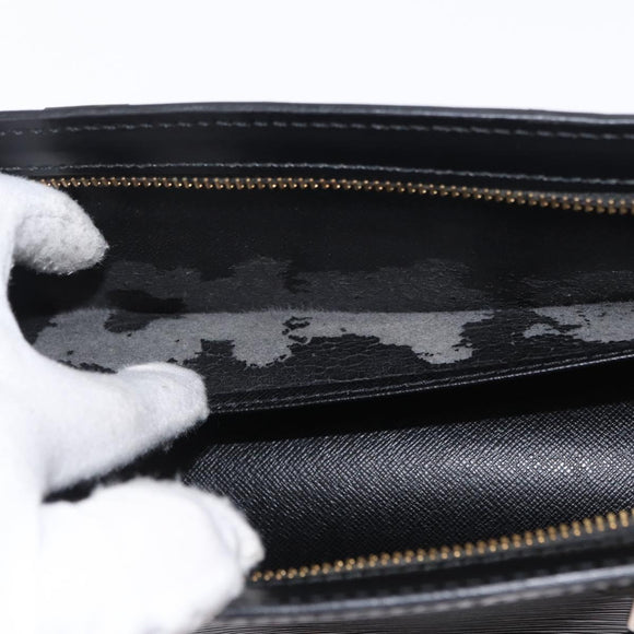 LOUIS VUITTON Epi Sac Triangle Hand Bag Black M52092 LV Auth 168130