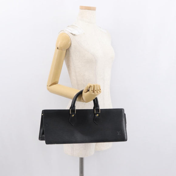 LOUIS VUITTON Epi Sac Triangle Hand Bag Black M52092 LV Auth 168130
