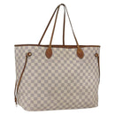 LOUIS VUITTON Damier Azur Neverfull GM Tote Bag N41360 LV Auth 168133-1
