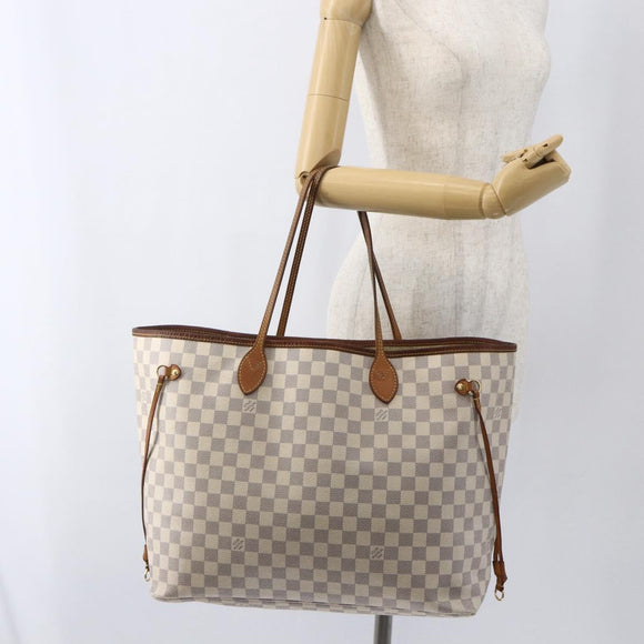 LOUIS VUITTON Damier Azur Neverfull GM Tote Bag N41360 LV Auth 168134