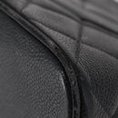 CHANEL Matelasse Reprint Tote Bag Caviar Skin Black CC Auth 168135-9