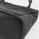 CHANEL Matelasse Reprint Tote Bag Caviar Skin Black CC Auth 168135-18