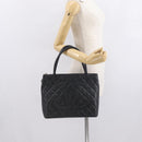 CHANEL Matelasse Reprint Tote Bag Caviar Skin Black CC Auth 168135-26