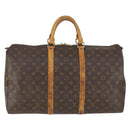 LOUIS VUITTON Monogram Keepall 50 Boston Bag M41426 LV Auth 168137-13