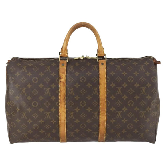 LOUIS VUITTON Monogram Keepall 50 Boston Bag M41426 LV Auth 168137