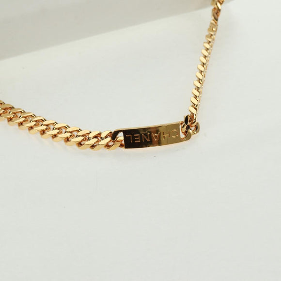 CHANEL COCO Mark Chain Shoulder Bag Leather White Gold CC Auth 168138V