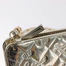 CHANEL Matelasse Shoulder Bag Patent leather Gold CC Auth 168139-10