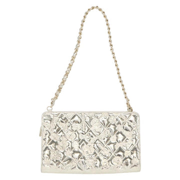 CHANEL Matelasse Shoulder Bag Patent leather Gold CC Auth 168139 - 0