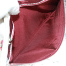 CHANEL Chain Choco Bar Line Shoulder Bag No5 Canvas White Silver CC Auth 168140V-25