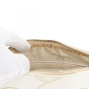 CHANEL COCO Mark Shoulder Bag Caviar Skin White Gold CC Auth 168141SAV-20