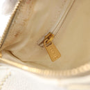 CHANEL COCO Mark Shoulder Bag Caviar Skin White Gold CC Auth 168141SAV-26