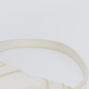 CHANEL COCO Mark Shoulder Bag Caviar Skin White Gold CC Auth 168141SAV-9