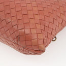 BOTTEGA VENETA INTRECCIATO Hand Bag Leather Pink Gold Auth 168147V-15