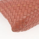 BOTTEGA VENETA INTRECCIATO Hand Bag Leather Pink Gold Auth 168147V-16