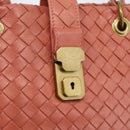 BOTTEGA VENETA INTRECCIATO Hand Bag Leather Pink Gold Auth 168147V-17