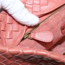 BOTTEGA VENETA INTRECCIATO Hand Bag Leather Pink Gold Auth 168147V-20