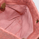 BOTTEGA VENETA INTRECCIATO Hand Bag Leather Pink Gold Auth 168147V-21
