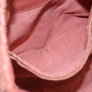 BOTTEGA VENETA INTRECCIATO Hand Bag Leather Pink Gold Auth 168147V-23