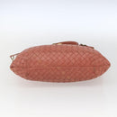 BOTTEGA VENETA INTRECCIATO Hand Bag Leather Pink Gold Auth 168147V-5