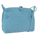 BOTTEGA VENETA INTRECCIATO Shoulder Bag Leather Light Blue Auth 168149-1