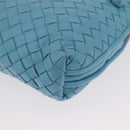 BOTTEGA VENETA INTRECCIATO Shoulder Bag Leather Light Blue Auth 168149-15