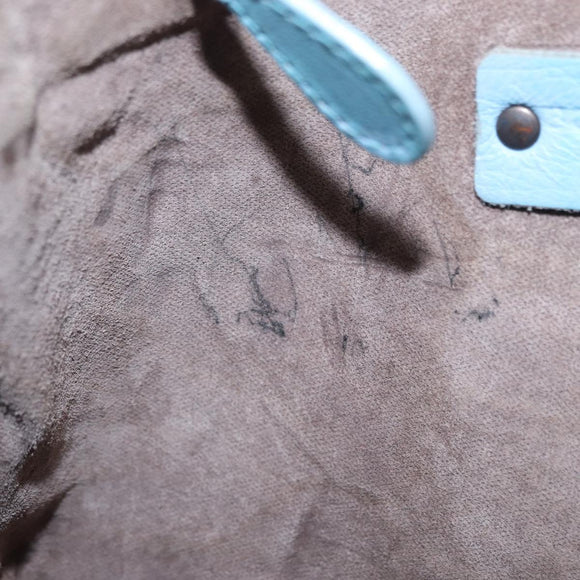 BOTTEGA VENETA INTRECCIATO Shoulder Bag Leather Light Blue Auth 168149