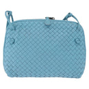 BOTTEGA VENETA INTRECCIATO Shoulder Bag Leather Light Blue Auth 168149-13