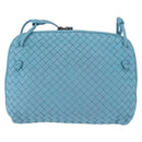 BOTTEGA VENETA INTRECCIATO Shoulder Bag Leather Light Blue Auth 168149-2